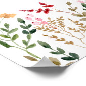 ワイルドフラワーフォトコラージュ葬儀ウェルカム ポスター (角)