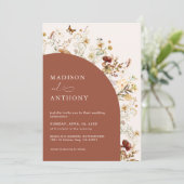 ワイルドフラワーフォトテラコッタ結婚式招待状 招待状 (スタンド正面)