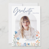 ワイルドフラワーフォトハイスクール卒業 招待状 (正面)