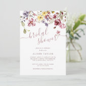 ワイルドフラワーフォトブライダルシャワーフローラ 招待状 (スタンド正面)