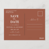 ワイルドフラワーフォトポストカードで日付を保存 ポストカード (裏面)