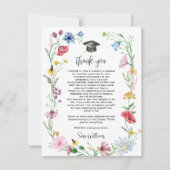 ワイルドフラワーフォト卒業ありがとう サンキューカード (正面)