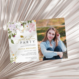 ワイルドフラワーフォト卒業パーティー 招待状