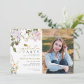 ワイルドフラワーフォト卒業パーティー 招待状 (スタンド正面)