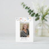 ワイルドフラワーフォト正教会の葬儀祈りの言葉カード プレイスカード (スタンド正面)