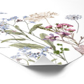 ワイルドフラワーフォト90誕生日ウェルカムサイン ポスター (コーナー)