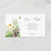 ワイルドフラワーフォレストかわいいルーンおむつラッフル エンクロージャーカード (正面)