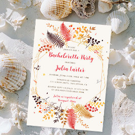 ワイルドフラワーフォレストファーンキノコバチェロレッテ 招待状