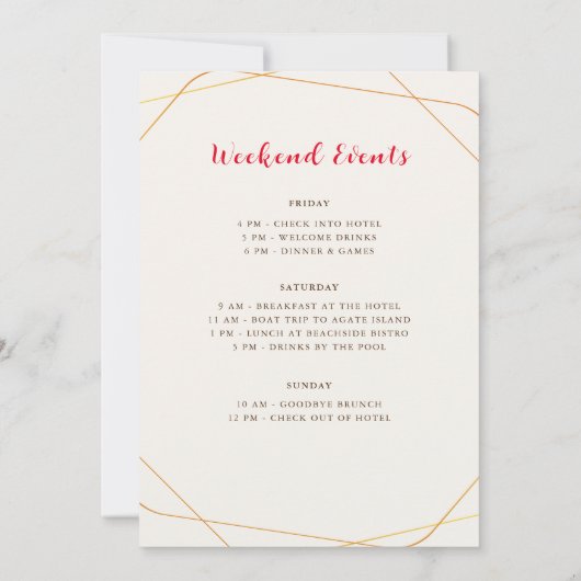 ワイルドフラワーフォレストファーンキノコバチェロレッテ 招待状 (裏面)