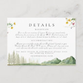 ワイルドフラワーフォレストマウンテン結婚ズ詳細 エンクロージャーカード (正面)