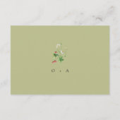 ワイルドフラワーフォレストマウンテン結婚ズ詳細 エンクロージャーカード (裏面)