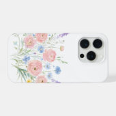 ワイルドフラワーフォンケース 花柄 カントリーテイスト iPhoneケース (裏面横)