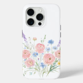 ワイルドフラワーフォンケース 花柄 カントリー iPhone 15 PROケース