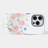 ワイルドフラワーフォンケース 花柄 カントリー iPhoneケース (裏面横)