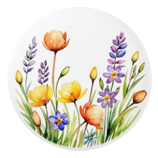 ワイルドフラワーフォー セラミックノブ (正面)