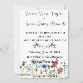 ワイルドフラワーフライ結婚式招待状 招待状