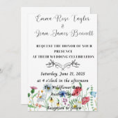 ワイルドフラワーフライ結婚式招待状 招待状 (正面/裏面)