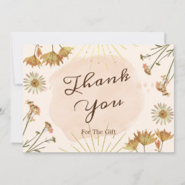 ワイルドフラワーフラットギフトカードをありがとう サンキューカード