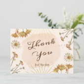 ワイルドフラワーフラットギフトカードをありがとう サンキューカード (スタンド正面)