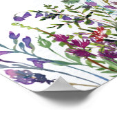 ワイルドフラワーフラワーバーブライダルシャワー ポスター (角)