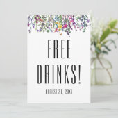 ワイルドフラワーフリードリンク白黒結婚ズ セーブザデート (スタンド正面)