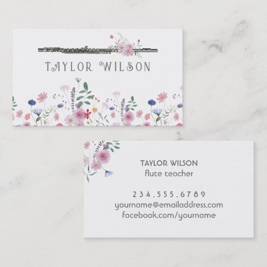 ワイルドフラワーフルート名刺 名刺 (正面/裏面)