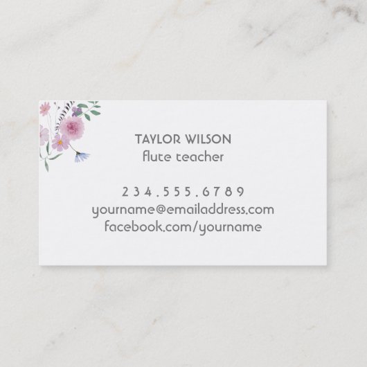 ワイルドフラワーフルート名刺 名刺 (裏面)