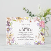 ワイルドフラワーフレームブライダルシャワー 招待状 (スタンド正面)