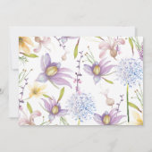 ワイルドフラワーフレームブライダルシャワー 招待状 (裏面)