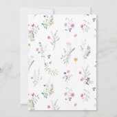 ワイルドフラワーフレーム最初の聖餐式 招待状 (裏面)