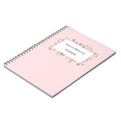 ワイルドフラワーフレーム精製フローラ赤面デザイン ノートブック (左側)