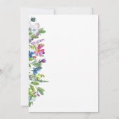 ワイルドフラワーフローラおむつラッフルチケット招待状 招待状 (裏面)