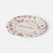 ワイルドフラワーフローラお名前ありがとう日付 ペーパープレート (アングル)