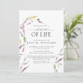 ワイルドフラワーフローラお祝いオブ・ライフ 招待状 (スタンド正面)