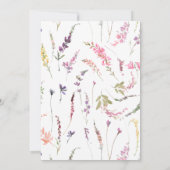 ワイルドフラワーフローラお祝いオブ・ライフ 招待状 (裏面)