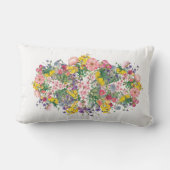 ワイルドフラワーフローラアクセントインスパイア自然ホーム ランバークッション (裏面)