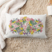 ワイルドフラワーフローラアクセントインスパイア自然ホーム ランバークッション (ブランケット)