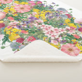 ワイルドフラワーフローラアクセントコージーコテージコアスタイル シェルパブランケット (3/4)