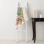 ワイルドフラワーフローラアクセントコージーコテージコアスタイル シェルパブランケット (インサイチュ)