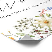 ワイルドフラワーフローラアドバイスウィッシュブライダルシャワー ポスター (角)