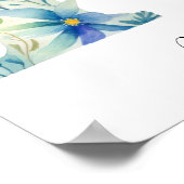 ワイルドフラワーフローライニシャルレターKプリント ポスター (角)