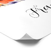 ワイルドフラワーフローライニシャル文字Fプリント ポスター (角)