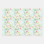 ワイルドフラワーフローラエレガント牧草地 ラッピングペーパーシート (正面2)