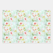 ワイルドフラワーフローラエレガント牧草地 ラッピングペーパーシート (正面)