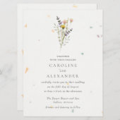 ワイルドフラワーフローラガーデンスペクレト結婚ーネ 招待状 (正面/裏面)