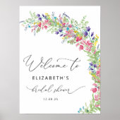 ワイルドフラワーフローラガーデンブライダルシャワーへようこそ ポスター (正面)