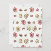 ワイルドフラワーフローラガーデンブライダルシャワー手描き 招待状 (裏面)