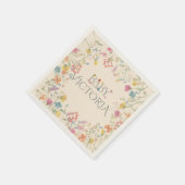 ワイルドフラワーフローラガーデンベビーシャワー スタンダードカクテルナプキン (角)