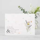 ワイルドフラワーフローラガーデン結婚フォト セーブザデート (スタンド正面)