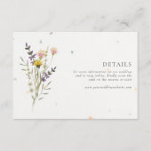 ワイルドフラワーフローラガーデンQRコー結婚ドの詳細 エンクロージャーカード (正面)